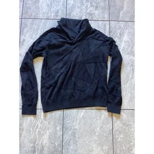 Armani Exchange Men's Black Geometric Pattern Turtleneck Sweater M